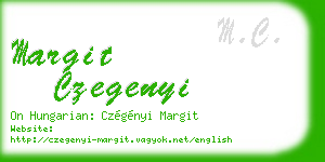 margit czegenyi business card
