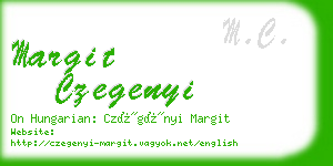 margit czegenyi business card